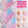 Gradient Almond Nail Extensions - 240 Pieces, High Transparency, Elasticity, Non-Yellowing, Durable False Nails