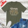Retro 1976 50th Birthday Gift For Unisexs Best Friend Bday 70s Vintage Shirt Unisex Allmatch Casual Style Printed Tshirt Tops