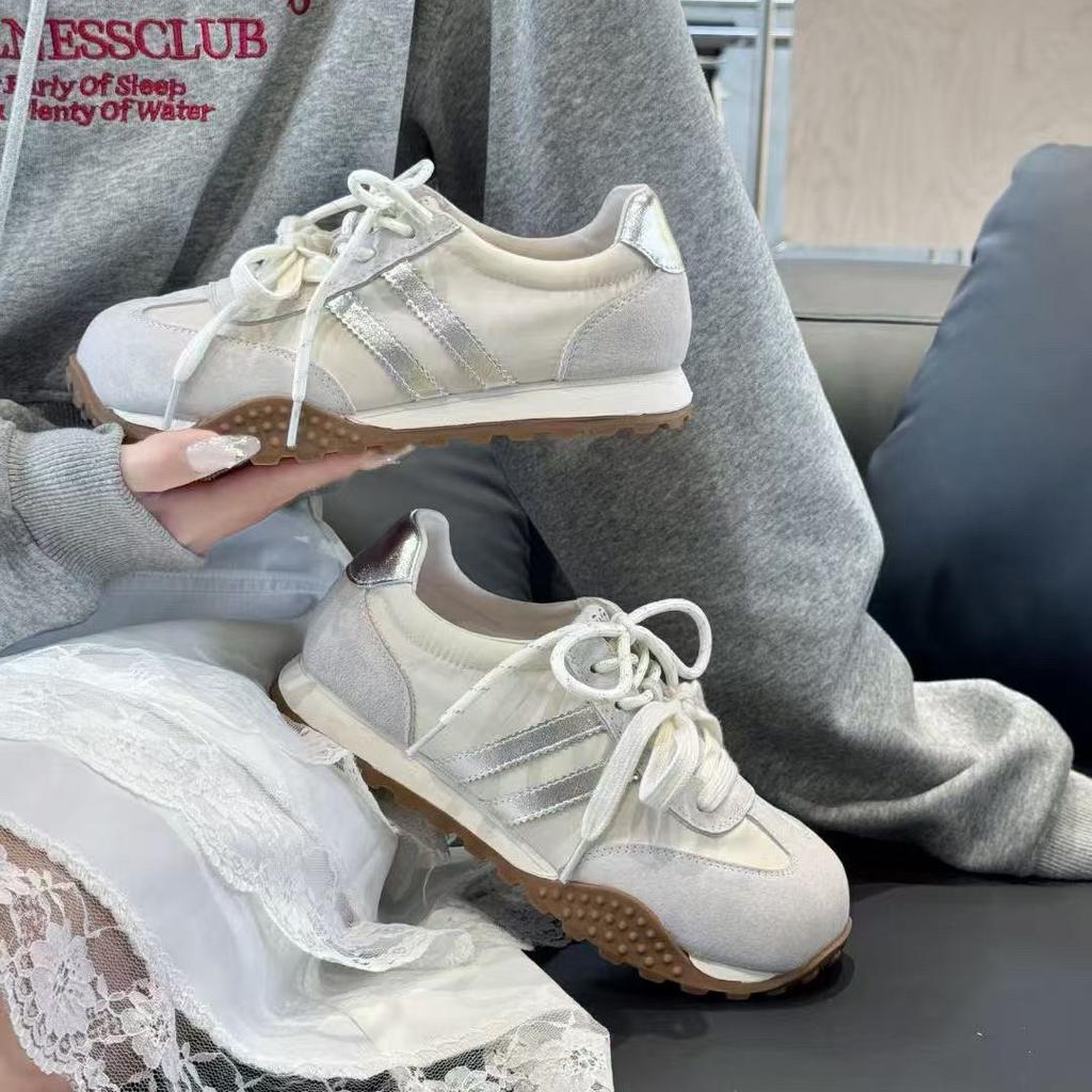 Leather Retro Women's Spring New Pair of Shoelaces Breathable and Lightweight Platform Sports and Leisure Shoes