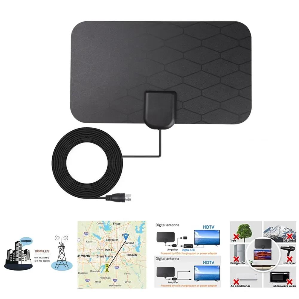 8K Indoor 3000 Miles Digital HDTV Antenna TV Aerial With Amplifier Booster DVB T2 ISDBT Satellite Dish Signal Receiver