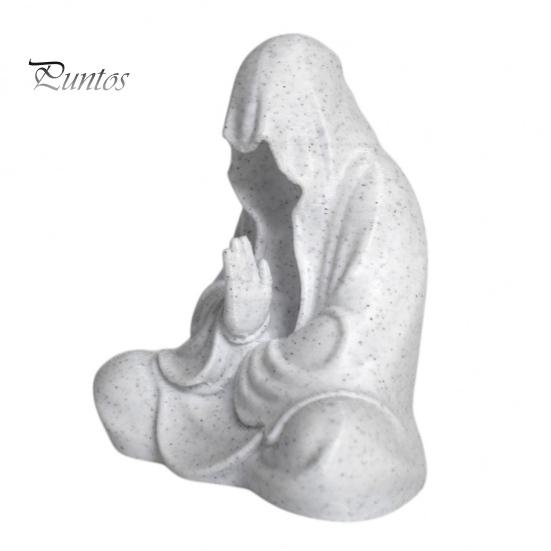 Faceless Buddha Ornament 3D Printed Figurine, Statue for Meditation & Desktop Spiritual Room, Sitting Sculpture Desk Shelf Decoration Home Office