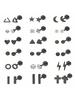 18 Pair Stainless Steel Flatback Stud Earring  Hypoallergenic Screwback Jewellery Flat Back Helix Jewelry for  Women Ladies