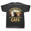 Introverted But Willing To Discuss Cats T Shirt Vintage Funny Design Tshirts 100 Cotton Novelty Tshirt Gift Cat Animal Lovers