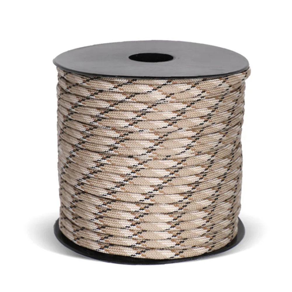 50m Wellenmontage 9-adriges 4mm Paracord: Outdoor Camping Survival Seil, Winddichtes Abspannseil für Zelt & Tarp