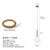 Melkekule Lysekrone Belysning Moderne LED Glass Pendellampe Messing Soverom Spisestue Trapper Tak Hengende Lampe Lysekroner Romdekor
