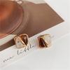 Trendy Vintage Contrast Geometric Square Earring Women Classic Light Luxury   Earrings Fashion Female Jewelry Party Gift