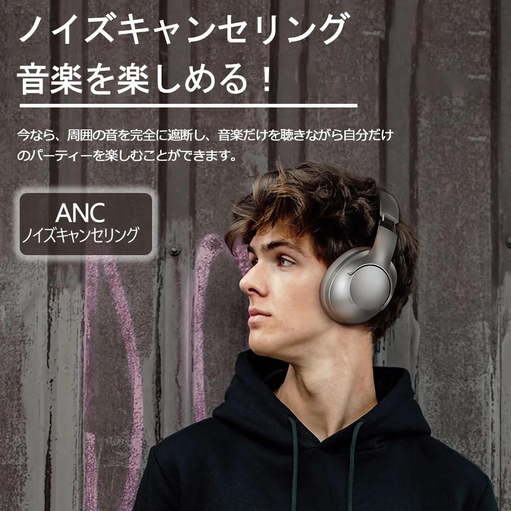 SITOAT Bluetooth Wireless Headphones with Active Noise Large Ear 50 Hours of Low HIFI Deep Perfect for and Language Popular Gift for Bluetooth