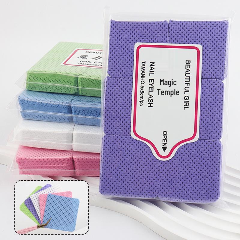 300-Piece Nail Polish & Glue Remover Pads: Non-Woven Square Cotton Wipes for Nails & Eyelash Extensions