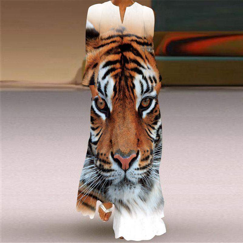 Long Sleeves Dress Women's 2025 Spring/Summer New Arrival Women's Clothing 3D Peacock Fashion Print Long Dress Travel Photography Clothes