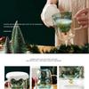 Christmas Tree Double Wall Glass Mug – Heat Resistant Snow Mountain Cup for Coffee, Milk & Holiday Drinks