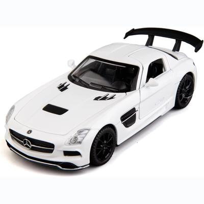 1:Benz SLS AMG Modellauto im Maßstab 32, Spielzeugauto aus Druckguss-Zinklegierung mit Sound und Licht für Kinder, Jungen und Mädchen