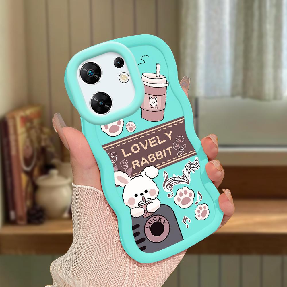 Big Wave Edge Weiches Silikonmaterial Macaron-Telefongehäuse Stoßfestes Schutzgummigehäuse für OPPO Reno Realme Infinix Tecno