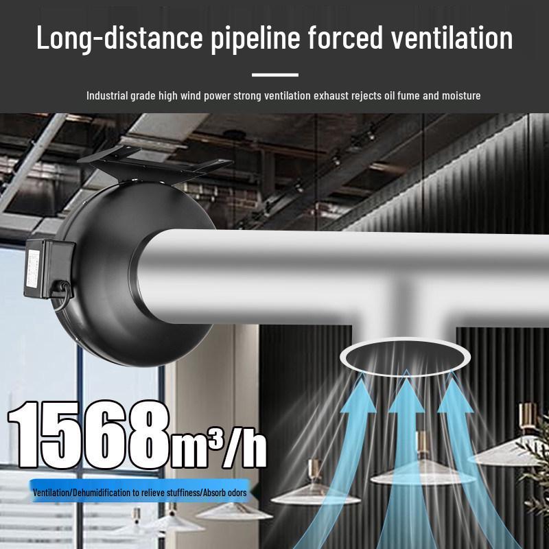 Turbocharged Brushless Centrifugal Silent High-Suction Duct Fan.