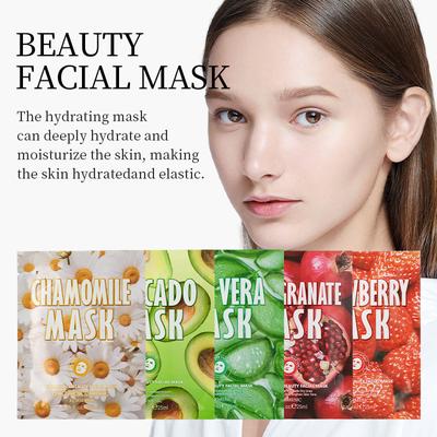 KORMESIC Fruit Facial Mask Strawberry Avocado Pomegranate Chamomile Aloe