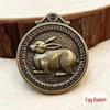 Solid Brass Zodiac Sign Fu Pendant Keychain Charm