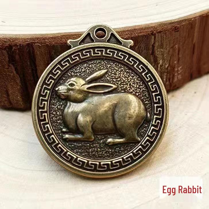 Брелок-подвеска со знаком зодиака Фу из цельной латуни No Ring