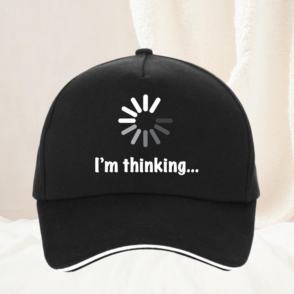 Funny Im Thinking Printed Casual Baseball Cap Spring Stylish Trucker Hat For Women Unisex Outdoor Sport Snapback Cap