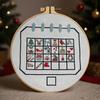 Christmas Advent Calendar Cross Stitch Kit DIY Countdown Embroidery Set with 24 Days Patterns Creative Holiday Gift for Beginners