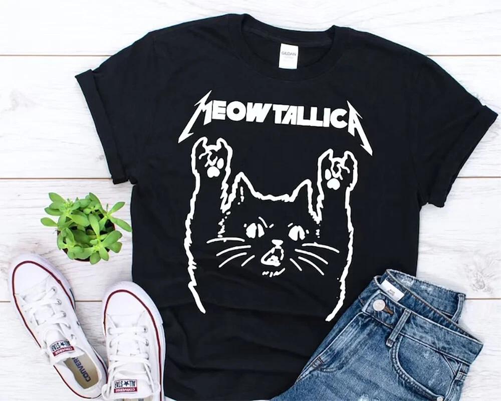 Meowtallica Shirt Cat Lover Unisex TShirt Gift For Men Women S