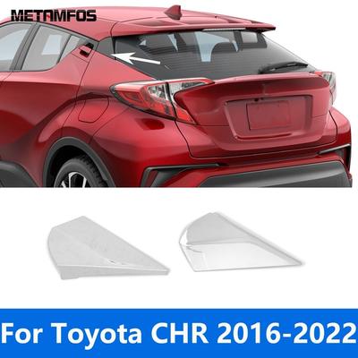 Rear Window Spoiler Side Wing Cover Trim Sticker For Toyota CHR C-HR 2016- Chrome Exterior Accessories Car Styling