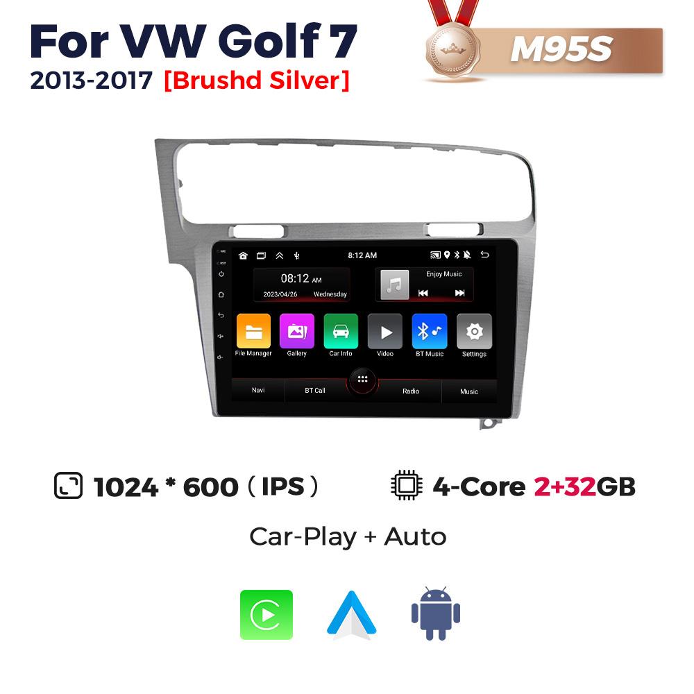 Navifly 2 Din Android Autoradio 10 Zoll Für Volkswagen VW Golf 7 2013-2017 Kabelloses Carplay Auto Multimedia Video Player DSP RDS