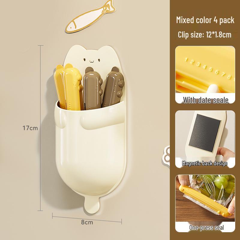 He Dou Magnetic Food-Grade Bag Sealing Clip for Snacks