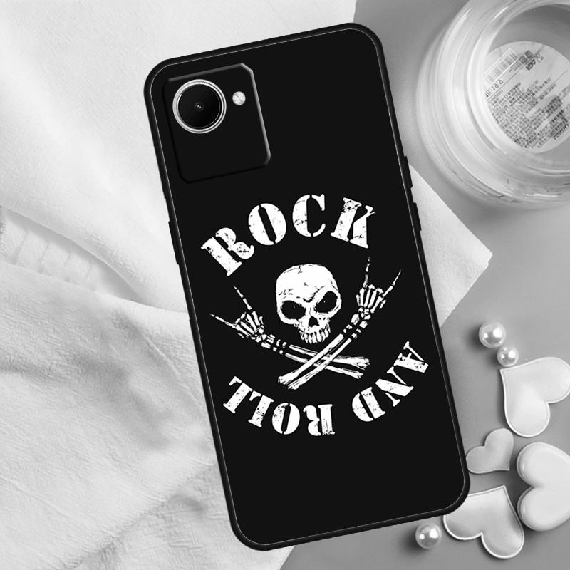 

Rock Roll Skull For Realme 13 12 10 11 14 Pro Plus GT 6T 6 5 GT7 Pro C55 C51 C21Y C25S C75 C61 C53 C67 Case Realme 12 Pro