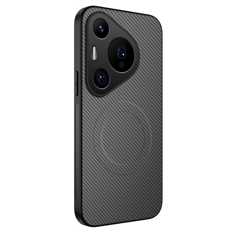 P70 P80 Pro Luxusní matný kryt na telefon z uhlíkových vláken pro Huawei Pura 70 Pro Pura 80 Ultra Magnetický do auta Nárazuvzdorný tvrdý kryt