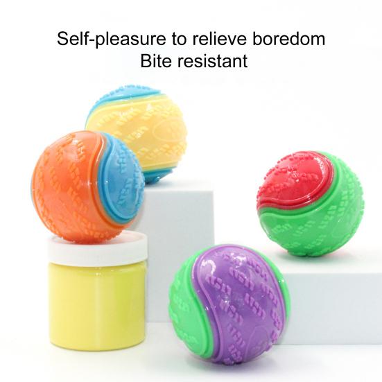 Yousheng Dog Squeak Ball Bite Resistant Bouncy Release Energy Teeth Cleaning Play Exercise Training Interactive Dog Toy Large Medium Sized Dogs Pet