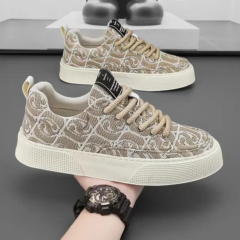 China-Chic Xiangyun Men's Board Shoes New Printed Embroidery Casual Soft Sole Fashion Sports Fashion Shoes for Men sneakers