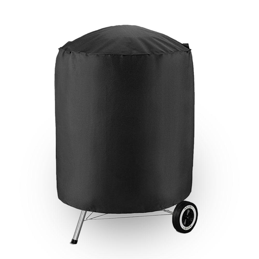 

Круглый чехол для гриля, водонепроницаемый, пылезащитный чехол для чайника, барбекю, ткань Оксфорд 210D, прочный защитный чехол для садового барбекю, НОВЫЙ 71x73cm чёрный