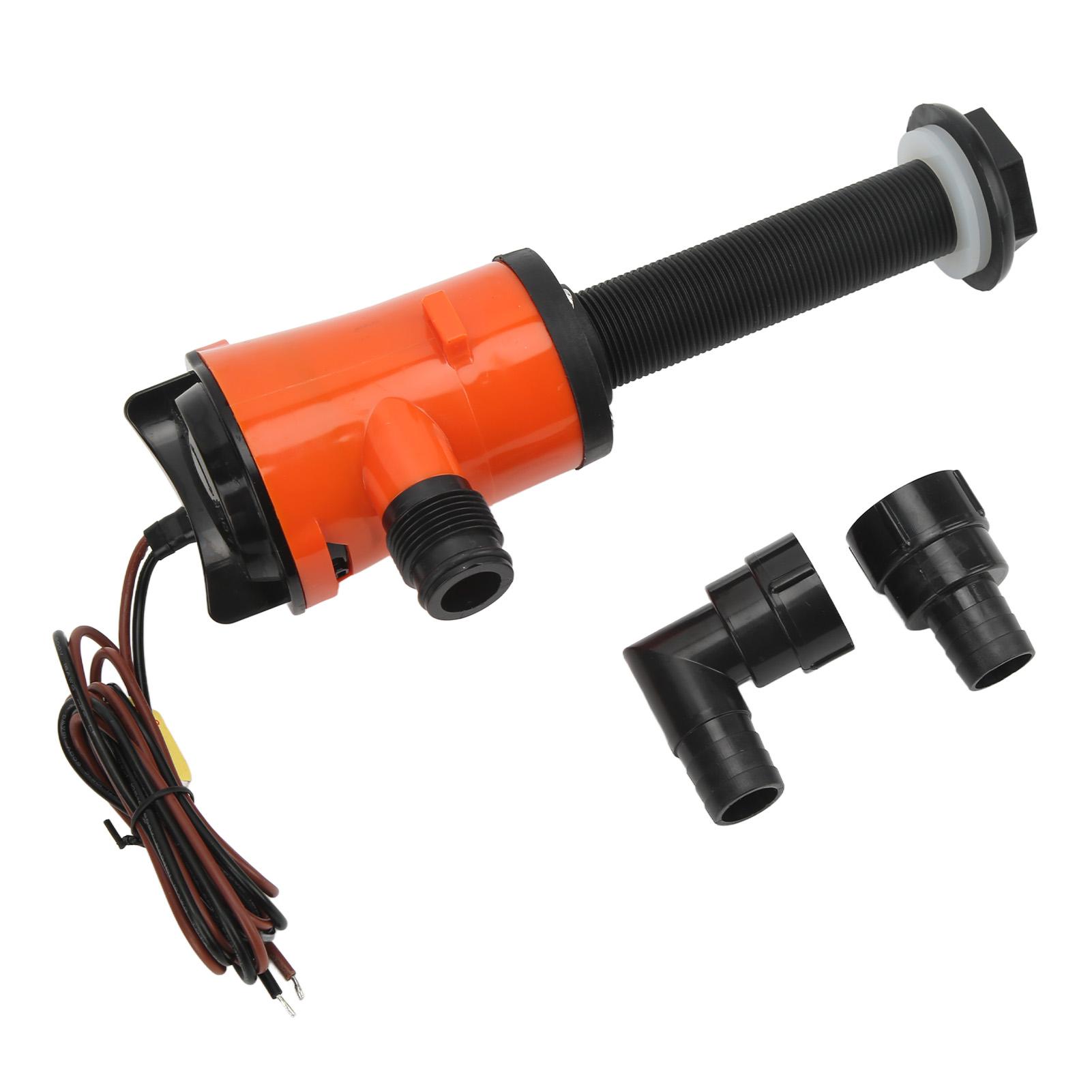 

Aerator Livewell Pump 800GPH 12V 4.0A Portable Submersible Fish Tank Pump for Boat Marine