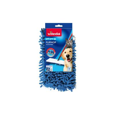 Vileda Flip Mop Trapezoidal Microfiber Mop Replacement Part White-Blue 162291