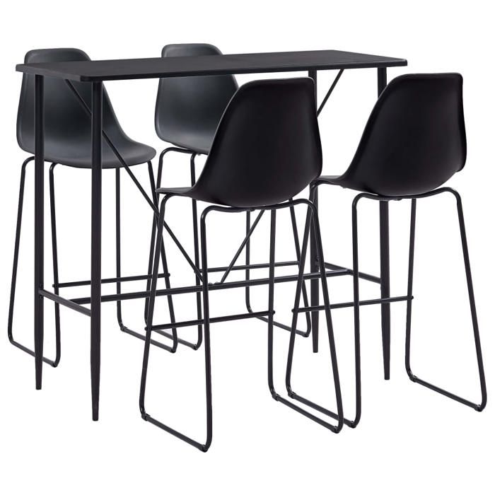 VidaXL 5-piece Bar Set Table and Pub Chairs Counter Furniture Bistro Furniture Kitchen Restaurant Home 279851