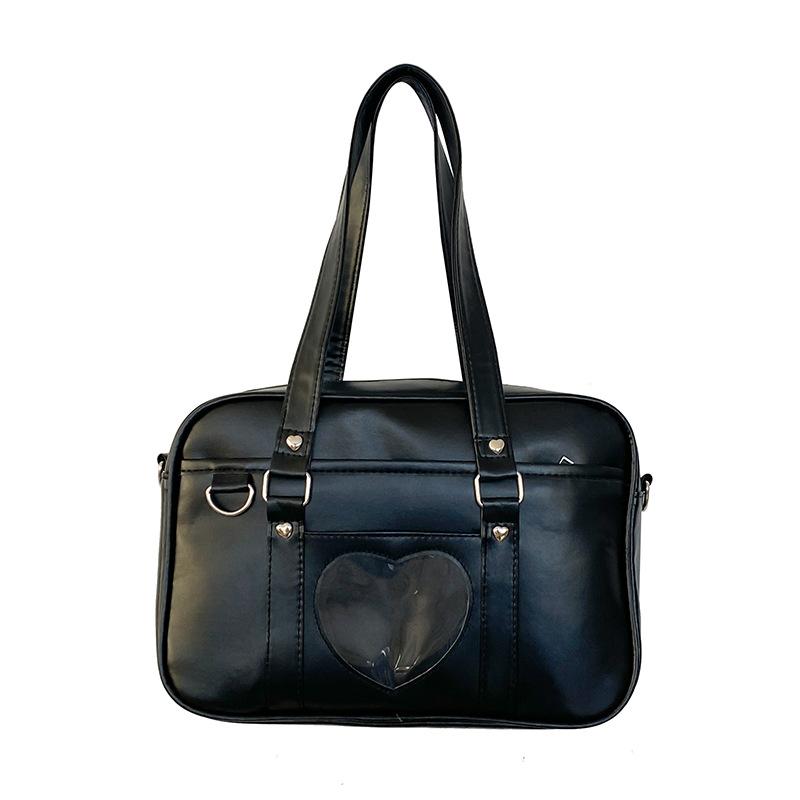 Japoniškas JK uniformos krepšys, krepšys per petį, kurjerių krepšys, studento krepšys, meilės elementas, PU moteriškas krepšys