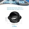 PATIKIL 150mm Round Louver with Mesh, 201 Stainless Steel Air Vent Cover, Natural Ventilation, Home Renovation, Bathroom, Kitchen, Wall-Mounted, Black