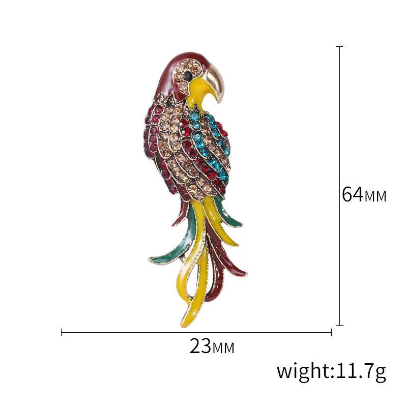 Popular Rhinestone Birds Brooches for Women Unisex Cute Enamel  Animal Pins Banquet Party Backpack Gifts Jewelry Accessories