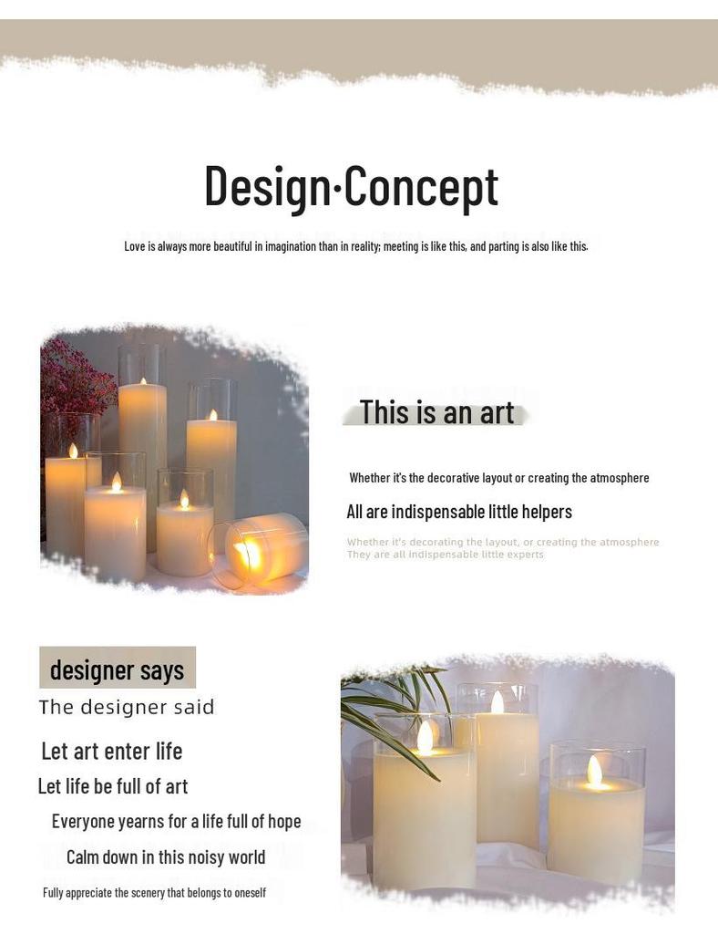 Remote-Controlled LED Glass Candle Lamp with Flickering Flame - Ideal for Romantic Home Decor and Weddings