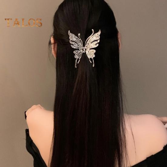 Butterfly Hair Clips for Women Metal Non-Slip Sparkly Hair Claws Elegant Butterfly Hair Accessories for Daily Wear Weddings Parties