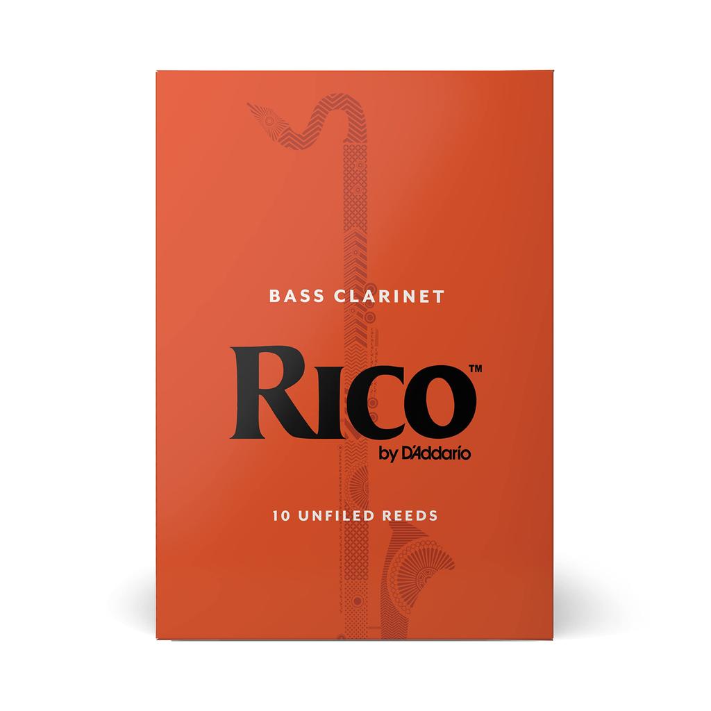 D'Addario WoodWinds D'Addario RICO REA1030 Bass Clarinet Reeds [Hardness: 3.0], Pack of 10