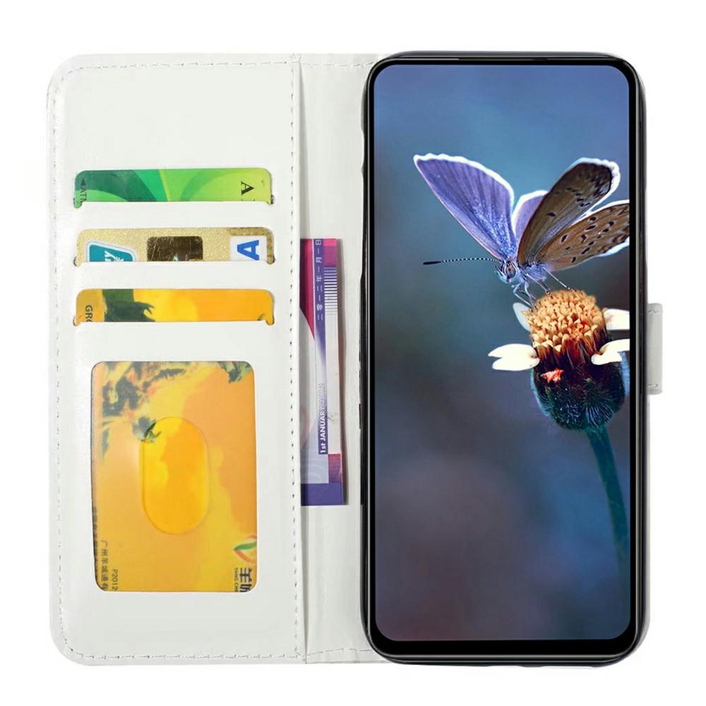 

For Google Pixel 9a Case 3D Creative Pattern PU Leather Stand Phone Cover Triangle Marble