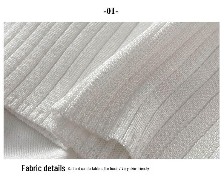 Salt-Style Summer Two-Piece: Knit Top & High-Waisted Pleated Skirt Set for Students