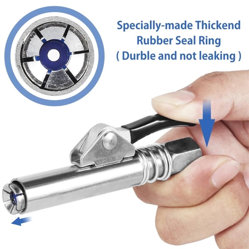 Quick Release Grease Guns 10,000PSI Coupler High-pressure Oil injections Nozzles