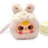 Cute Plush Panda Vinyl Toy Cartoon Bag Pendant Lovely Fluffy Chicken Keychain Ornament Girlfriend Birthday Gift