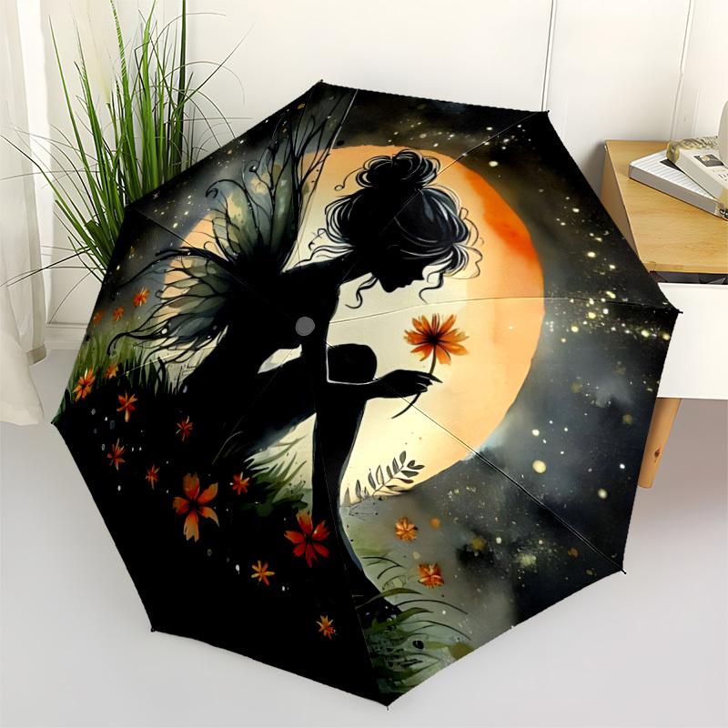 1pc Fairy Bloom Automatic Open/Close Umbrella Compact Folding Umbrella, All-Season Portable Umbrella for Women/Men F1124154