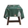 American Tablecloth Christmas Theme Table Cloth Printed Christmas Green Tablecloth Holiday Decorative Tablecloth Manufacturer