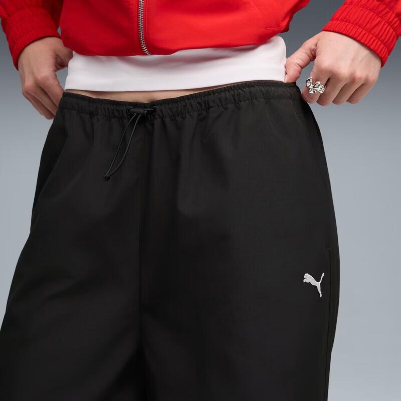 Puma Women's Classic Retro Sporty Wide-Leg Parachute Pants