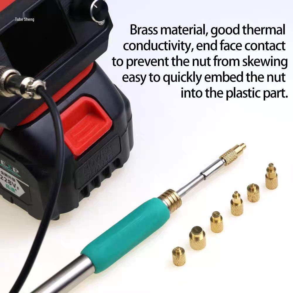Universal Soldering Iron Hot Melt Nut Press Head for C245/T80P/T90B Inlay Nut Insertion - 3D Printer Accessories