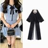 Crystal Pearls Ribbon Bowknot Brooch Pin Bowtie for Women Shirt Jabot Collar Pre Tied Necktie Clip Clothing Accessories