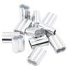 Wire Rope Ferrule M1 M1.2 M1.5 M2 M2.5 M3-M12 Aluminum Ferrules Clamps 8-Shape Double Hole Aluminum Casing Wire Rope Oval Clip